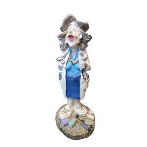 Doug Harris Figurine Just A Trim Hairdresser Russ Berrie